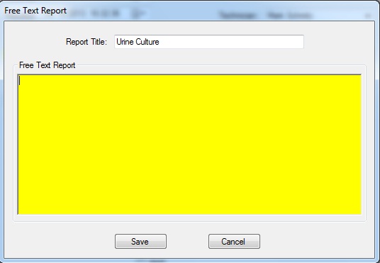 Free Text Report